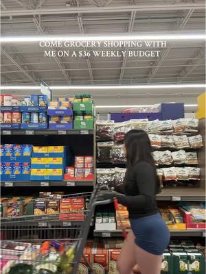 Grocery shopping on a $36 weekly budget + healthy eating #fyp #foryou #grocery #groceryhaul #budget #onabudget #money #moneytok #viral 