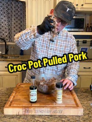 If you don’t feel like shoveling the snow off of the ol smoker, or if it’s just too cold for you to get outside, you can still have your pulled pork and eat it too! This croc pot pulled pork may not be 100% the same as off the smoker, but it’s still delicious! #thatswhereitsat #bbqwithbigjake #allegro #fyp #TikTokShop @Allegro Marinade @Southern String Hat Co 