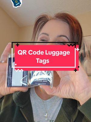 QR Code Luggage Tags! #travel #safety #secure #security #protect #pii #personal #info #keepsafe #travelagent #gift #showcase #qr #qrcodes #smart #fyp #trip #vacation #airline 