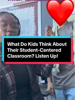 What’s it like to be in a student centered classroom? @Black on Black Education went right to the source! Listen to what the babies have to say. 😊 #education #studentcentered #studentcenteredlearning #studentcenteredclassroom #blackexcellence #blackeducators #blackteachers #blackteachersmatter #blackstudents #blackeducation #teachersoftiktok 