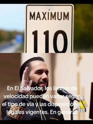 En El Salvador, los límites de velocidad pueden variar según el tipo de vía y las disposiciones legales vigentes. En general: #elsalvadoresbello  #elsalvador  #presidentenayibbukele  #nayibbukele 