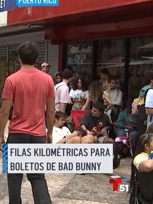 Miles de fanáticos de Bad Bunny hicieron filas kilométricas en Puerto Rico para comprar boletos para la esperada residencia del artista en la isla. Se anunció que, debido a la abrumadora demanda de boletos para la residencia “No me quiero ir de aquí”, las filas en los puntos de venta ya están cerradas. Tras el lanzamiento de su álbum musical "DeBí TiRaR MáS FOToS, el exponente de música urbana anunció este lunes que ofrecerá una serie de conciertos en el Coliseo de Puerto Rico José Miguel Agrelot en julio. #badbunny #puertorico #riopiedras