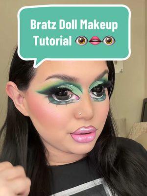 Bratz Doll makeup tutorial 🙂‍↔️ #bratzmakeup #bratzdoll #altmakeup #editorialmakeup #makeupart #makeuptutorial #transformation #dollmakeup #jujugorgeous 