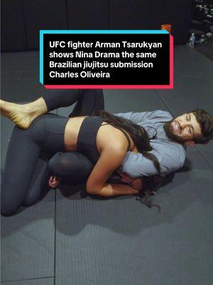 UFC fighter Arman Tsarukyan shows Nina Drama the same Brazilian jiujitsu submission Charles Oliveira did on him LOL #UFC #mma #armantsarukyan #armenia #armenian #ninadrama #kickboxing #boxing #muaythai #muaythaifighter #muaythaifighter #taekwondo #jiujitsu #brazilianjiujitsu #jiujitsugrappling #jiujitsulifestyle #wrestling #wrestlingtiktok #wrestlingtok #fit #fitness #grappling #karate #charlesoliveira #armeniantiktok 