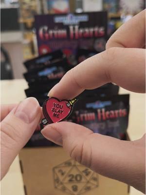 @Foam Brain Games really hit the mark with these gothic valentine dice and pins!  #gamestore #boardgames #boardgamecafe #dungeonsandragons #dicegoblin 