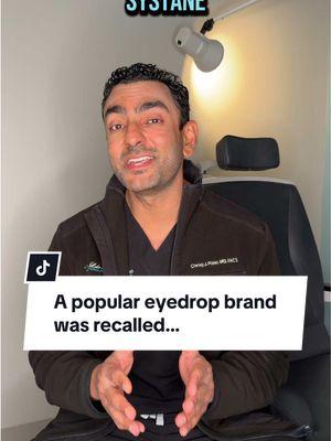 SYSTANE has been recalled ‼️ Here’s everything you need to know… #doctorsoftiktok #eyehealth #orlandoeyedoctor #eyecare #ophthalmology #visioncorrection #medicalhumor #eyedrops #systane 