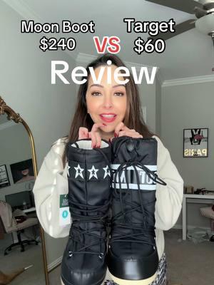 Name brand moon boot vs @target moon boots! Let me know your thoughts but I say Target stole the show. . . . #target #targetreview #targetmoonboot #aspen #moonboot #snowboot #allweatherboot #skiboot #winteractivities #whattowearaspen #whattoweartelluride