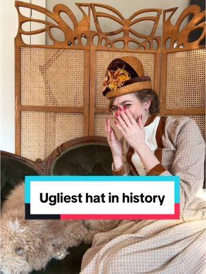 Using my final moments on this app wisely. At least 1830’s bonnets are campy 😩 are these ugliest hats in history? This is absolutely no shade to the hats creator! It’s beautifully made and gorgeously trimmed. I’m placing the blame for this ridiculosity firmly on the shoulders of the Victorians #victorian #fail #historicalcostuming 