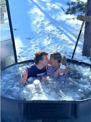 Stickin together forever 🥰🫶🏼 #daily #icequeen #hubby #couple #trend #january #challenge  #icebath #coldplunge #ice #frozen #januarychallenge #newyear #Love #funny #cold #health #huabandandwife #couplegoals 