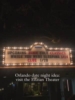 Part 4 of 14 Orlando Date Ideas! 🎬🍿🎞️ @enziantheater was such a dreamy spot! Thanks @katemorrisssey for always sharing your vintage-y hidden gems with me 🫶🏼 #orlandodatenight #orlandodatenightguide #orlandowitholivia #orlandodates #orlandolocal #orlandolocals #orlandoliving #stufftodoinorlando #orlandoflorida #orlandolife #enzian #enziantheater #maitlandfl 