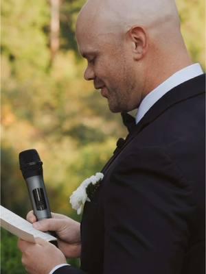 Crying all over again. I have the sweetest husband.  Our amazing photo/video: @Dan + Chelle  #vows #weddingvows #husbandvows #northcarolinawedding #raleighwedding #weddingtok #weddingday 