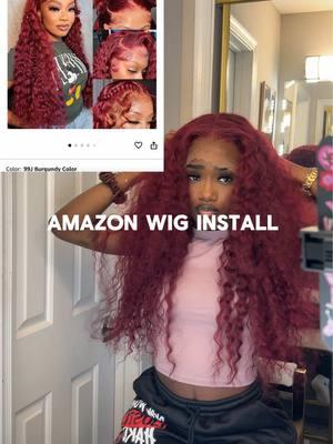 Install & Style this Bomb 99J Burgundy Frontal Wig with me @Hedyhairamazon  🍒 LINK IN BIO  #burgundydeepwavewig#hedy99jwig#hedyburgundywig#hedyhairamazon#99jwig#burgundywig#99jfrontalwig#13x6frontalwig#burgundyfrontalwig#wigreview#amazonwig 