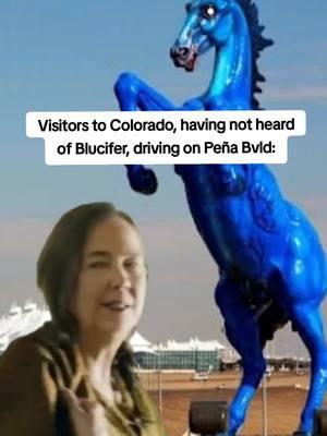 Another day, another meme of pir beloved blue demon horse 👹#blucifer #denver #colorado #denverhumor #denverinternationalairport #Colorado #coloradocheck #CapCut 