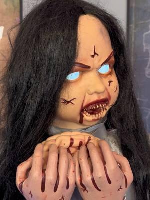 A Spirit Halloween fan favorite.  #fypシ゚viral #foryou #viral #scary #spirithalloween #retro #halloween #spooky #animatronic #nostalgia #horror #decoration #fnaf #creepy #spookyseason #new #possessed #scared 