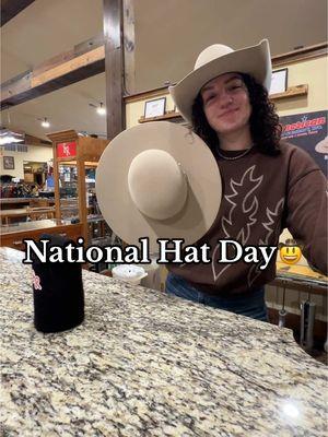 Happy National Hat Day!🤠 Come see us for your next straw or felt hat! #cowboyhat #cowboyhats #felthat #strawhats #western #westernfashion #westernwear #westernstyle #cowboy #cowboys #stephenville #texas #americanhatco #biggarhats #rodeoking #resistol #saddlerags @Biggar Hat Store @americanhatco @resistol1927 