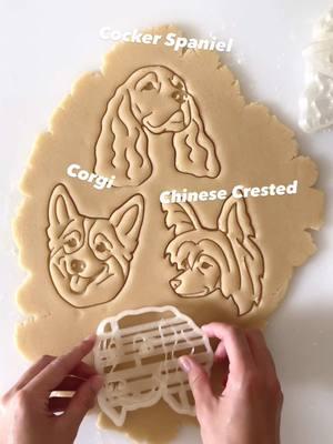 🐶💖🐾 Cutters: link in bio 🫶 . . . #petportrait #dogmom #dogdad #cookiecutters #portraitcookies #dogcookies #spaniel #cockerspaniel #boykinspaniel #chinesecrested #corgi 