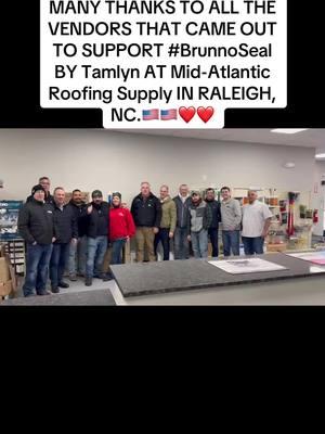 MANY THANKS TO ALL THE VENDORS THAT CAME OUT TO SUPPORT #BrunnoSeal BY Tamlyn AT Mid-Atlantic Roofing Supply IN RALEIGH, NC.🇺🇸🇺🇸❤️❤️ #coating #roofing #roofingcontractor #roofrepair #roofrestoration #viralvideo #fyp #gamechanger #sealant #adhesion #roofer #roofleak #viralvideo 