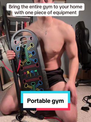 This portable gym is a game changer #Fitness #HomeGym #Workout #PushUpBoard #GymAtHome #fit #gy #GymTok #FullBodyWorkout #Training #Muscle #workoutroutine #HealthyLiving #tiktokviral #viralvideo #fyp #trending 