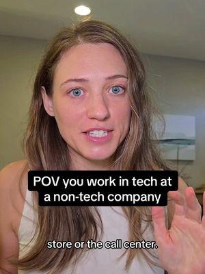 I feel like this is a universal experience when you work in tech at a non-tech company😅 Can you relate? Let me know in the comments!⬇️ #workingintech #techjobs #nontechcompanies #dataanalytics #breakintotech #corporatetok #entryleveldataanalyst #getajobintech #careertransition #corporatetiktok #corporatejobtips #entryleveljobs #howtogetajobintech #hiringmanagers 