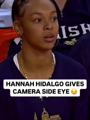 Hannah Hidalgo staring contest with the camera 😅 (via @The Sporting News) #womensbasketball #notredame #sideeye 