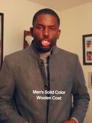 Men's Solid Color Woolen Coat Very Affordable,  Comfortable the material is really nice #menscoat  #mensfashion #casualoutfits 