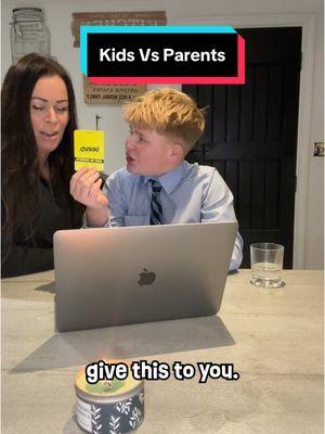 When Google fails, phone-a-friend 📞 #homework #kidsvsparents #familygames #school #funny #servdcards @adelecobainfitness 