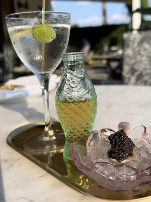 Pearls and the perfect pour—#CommodorePerryAuberge’s Million Dollar Baby martini with caviar is luxury in a glass. #AlwaysAuberge #AubergeResorts #Austin #AustinTx #Martini #Caviar #LutiesAustin #Texas #tiktoktravel #TravelTikTok #Cocktails 