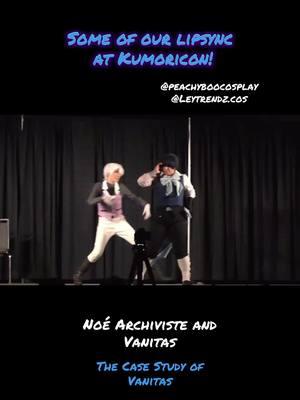 We won our category at Kumoricon's 18➕Lip Sync as Noé (@✨Boo✨ ) and Vanitas (me)  💜💙 from the Case Study of Vanitas!  | song: Rule #34 by Fish in a Birdcage | Have to try to post this here before everything goes away 💀 #vanitasnocarte #thecasestudyofvanitas #vanitas #noé #noéarchiviste #noearchiviste #vanoé #kumoricon #lipsync #lipsyncbattle #fishinabirdcage 