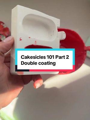 Part 2 of our cakesicle live  Here I am double coating the edges to create a secure foundation so that when we remove the cakesicle from the mold it does not break. This step is very important  Stay tuned for part 3!!!#LIVEhighlights #TikTokLIVE #LIVE #cakesicles #cakesicletutorial #cakesicle101 #chocolatetreats #treats 