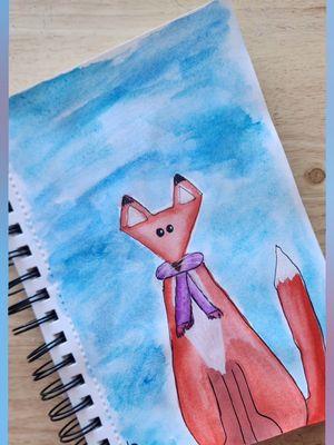 watercolor fox with unfortunate legs @Andrea - A Dream Or A Day Art help me #beginnerwatercolor