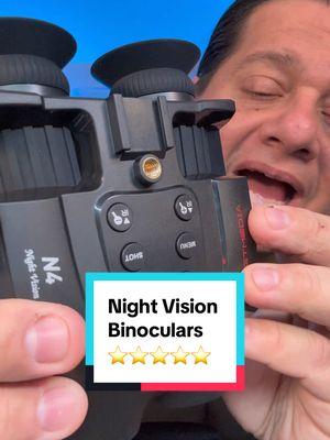 These Night Vision Binoculars are incredible. 7 levels of night vision. See up to 300ft. 5x digital zoom! Record video, take photos. And it comes with a head strap. Two thumbs up! 👍👍 #tinoreviews #techreview #techreviewer #gadgetreview #nightvision #nightvisiongoggles #nightvisionbinoculars #binoculars #outdoorlife #campinglife #hikinglife #outdoortok #campingtok #outdoortok #tiktokshopnewyearnewaura #spotlightfinds 