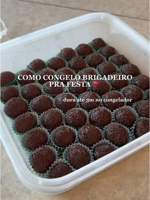 Como congelo brigadeiro  #brigadeiro #brigadeirotradicional #doces #sobremesa #cozinhando 