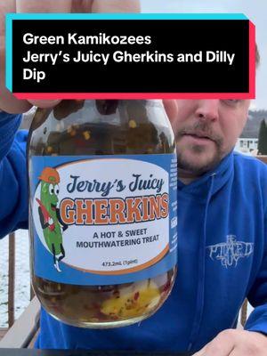 @Greenkamikozees.com Jerry’s Juicy Gherkins and Dilly Dip #picklereview #brinetime #gherkins #pickledip