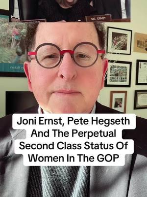 Joni Ernst, Pete Hegseth And The Perpetual Second Class Status Of Women In The GOP. #authorsofbooktok #petehegseth #joniernst #senatehearing #secretaryofdefense #secondclasscitizens #gopwomen