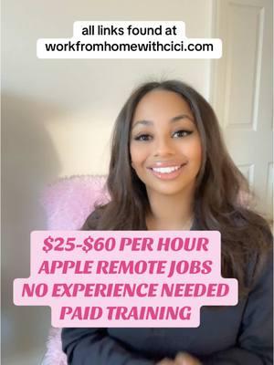 Apple does have multiple remote no experience needed roles ranging from $25 per hour upwards to $60 in a more executive level. Make sure you check it out on my website! ##wfh##wfhjob##wfhjobs##workfromhome##workfromhomejob##workfromhomejobs##remote##remotejob##remotejobs##onlinework##noexperience##noexperienceneeded