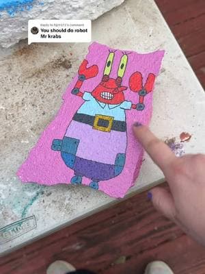 Replying to @hjp9373 good suggestion for my SpongeBob brick collection so here is robot Mr.Krabs 😁 #spongebob #mrkrabs #robot #fundecor #favoritecartoon #brickart #brick #brickpainting 