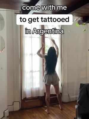 BIG thank you to @katja.inkk 🥹 you’re amazing!! (IG handle) super excited to add a few more pieces to this leg over the next month and then am gonna start on some stomach pieces in March ✨ #solofemaletraveler #tattoovlog #argentinatravel #tattoos 