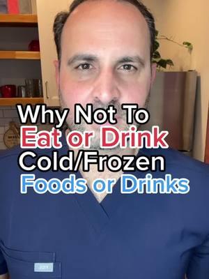 Why you shouldn’t eat or drink cold and frozen foods such as ice cold drinks or ice cream #icecream #ice #cold #dranis #tiktokpartner 