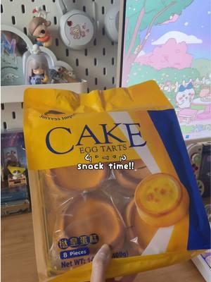 these are sooo fluffy! i will add fruits and whipped cream next time 💛 #SnackTime #eggtart #asiansnacks #snackwithme #desksetup #videodiary #kawaiiaesthetic #TikTokShop #fypツ 