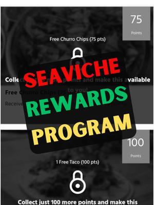 Love Seaviche? You’ll love our new rewards program even more! ❤️🌮 Earn points and unlock amazing freebies like appetizers, desserts, burritos, and bowls. Watch this video to learn how to sign up and start earning today! 🎥🤑 #rewards #reward #rewardprogram #rewardsprogram #rewardpoints #mexicanfood #tacobowl #burritobowl #freebies #detroit #whitelakemi #whitelakemichigan 