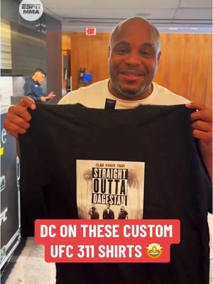 #DanielCormier is loving this custom shirt for #UFC311 👀 #UFC #MMA #combatsports #drip 