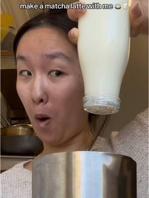 Replying to @jorja😳🤭  quiet mornings are so peaceful 🍵🥛😌 #milktok #matchalatte #creamtop #wholemilk #asmr #milkmukbang #asmrmukbang 