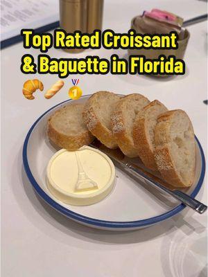 Trying Miami’s new French brunch with includes award-winning croissant and baguette #miami #miamieats #bestflorida #croissant #baguette #lebistro #ficellemiami