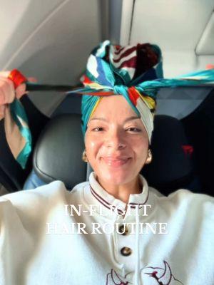 head scarf = inflight mvp 🧡  #travelwithcurls #curlyhairroutine #naturallycurly #travelhairtips #curlygirlmethod #naturalhaircare  #curlyhairtravel #protectivehairstyle