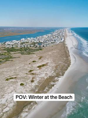 🌅Who else loves the beach in the off-season? Love the calm solitude of winter at a place usually bustling in the summer—Topsail Island, NC. 💙 #WinterBeach #DronePhotography #BeachVibes #OffseasonTravel #ExploreNC #WinterWaves #visitnc #exploremore #topsailbeach #topsailisland #topsailislandnc #ncbeaches