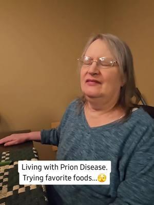 Mom wanted to try some foods for you! She has always loved turnip greens! Oh Boy! #cjd #prion #priondisease #neuro #rare #1year #fighter 