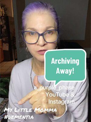 Quick update on my archiving for the possible TikTok band. :-) #dementia #Alzheimer #MemoryCare #nursinghome #mylittlemomma #dementiapain #tiktokban #fyp #archiving 