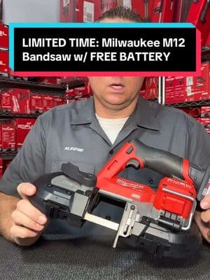 #limitedtime #milwaukeetools M12 Bandsaw with a FREE 5.0 High Output battery!!! Order now on the website while supplies last!! #powertools #tools #mechanic 