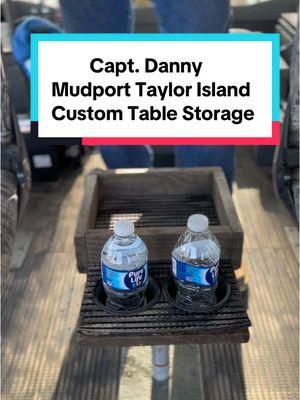 Captain Danny from Mudport Taylor Island on Caddo Lake in uncertain Texas. Showing the custom table he built for Boat Tours. you know how he likes to modify everything. This is his custom modifiedto specs. #texas #caddolake #uncertaintx #lake #gatortraxboats #boat #custom #modified 