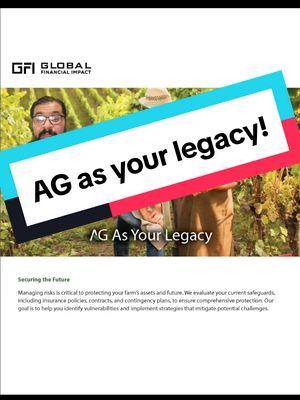 Ag as your legacy helps to make sure that your farm goes to who you choose, smoothly and with protected assets! #AG #legacy #iul #wholelife #cashflow #cashvalue #bank #taxfree 